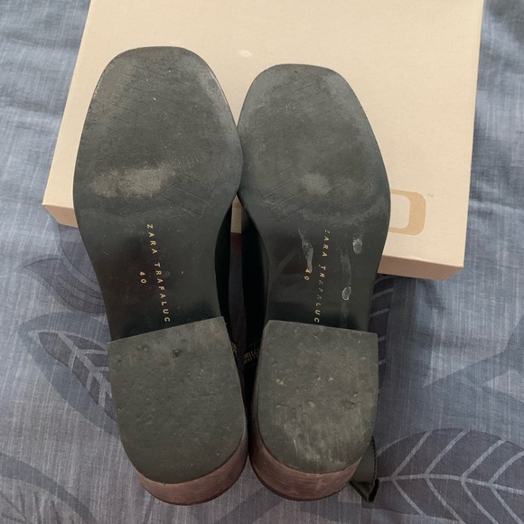 Zara Leather Boots Black Size 9/40 - Picture 8 of 8